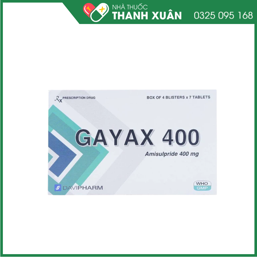 Thuốc Gayax 400 điều trị tâm thần phân liệt cấp và mạn tính